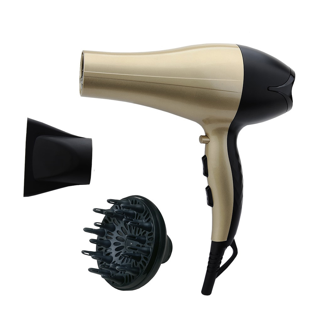 Sèche-cheveux anti-frisottis avec diffuseur et technologie ionique