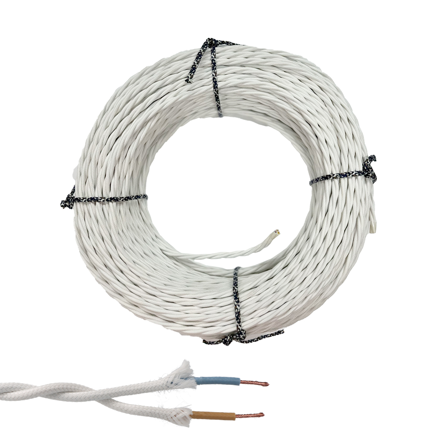 Tirador De Cable Cromo Y Porcelana Para Baño/Cocina | Con Cable Blanco De 1 M | Decorativo