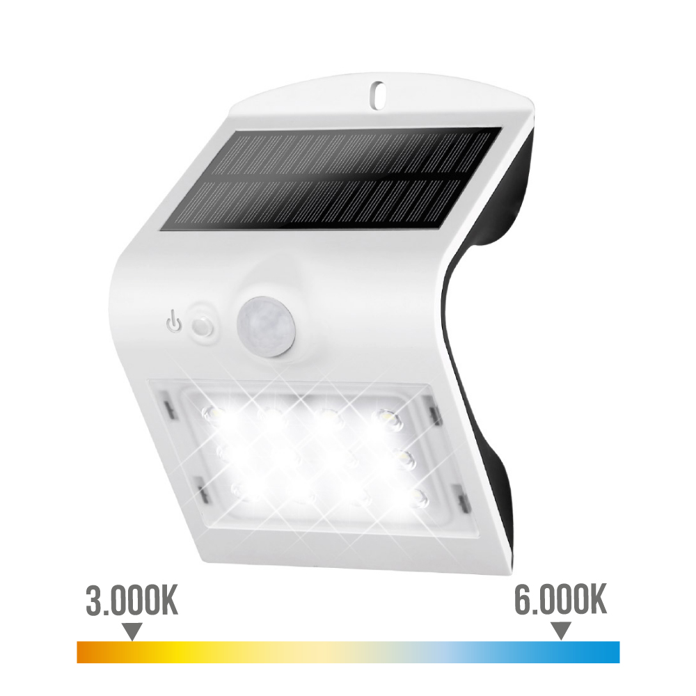 Aplique solar exterior LED Solar 6000K 6,6W