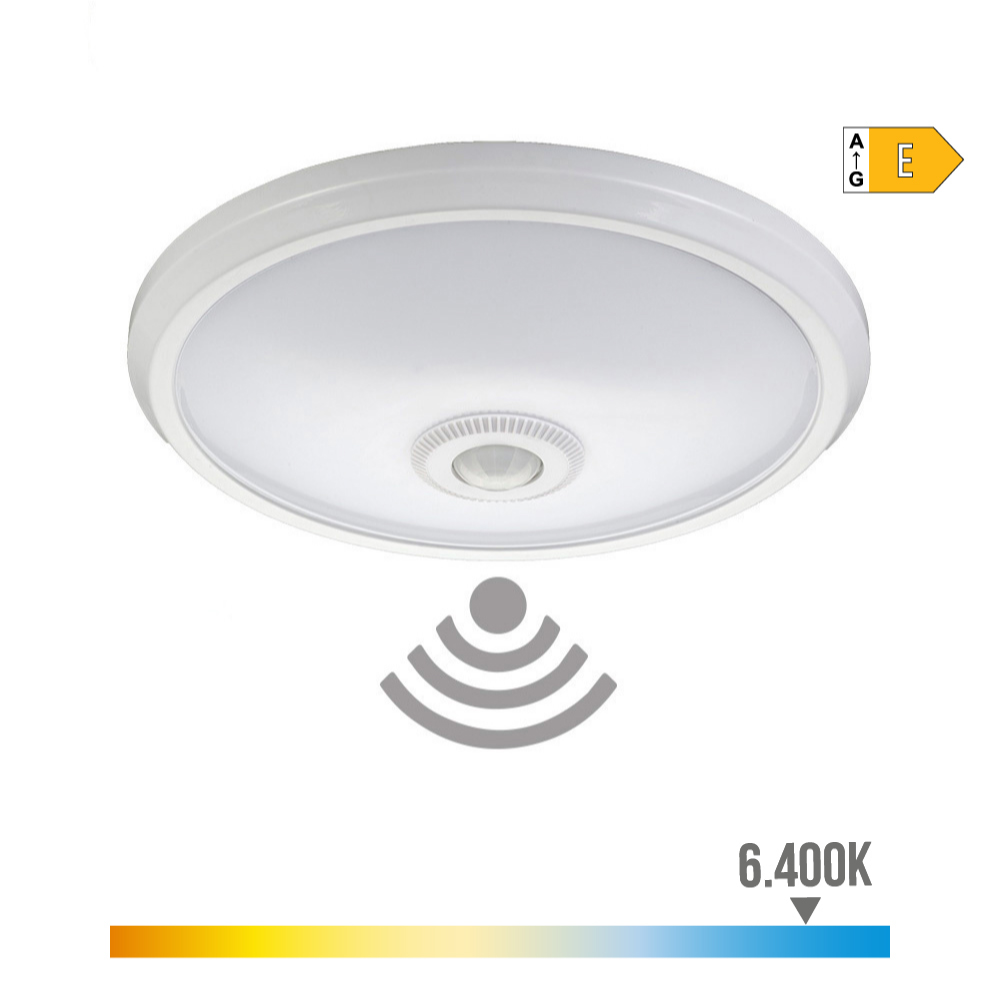 Aplique de superficie Led con sensor y luz de emergencia 16W EDM