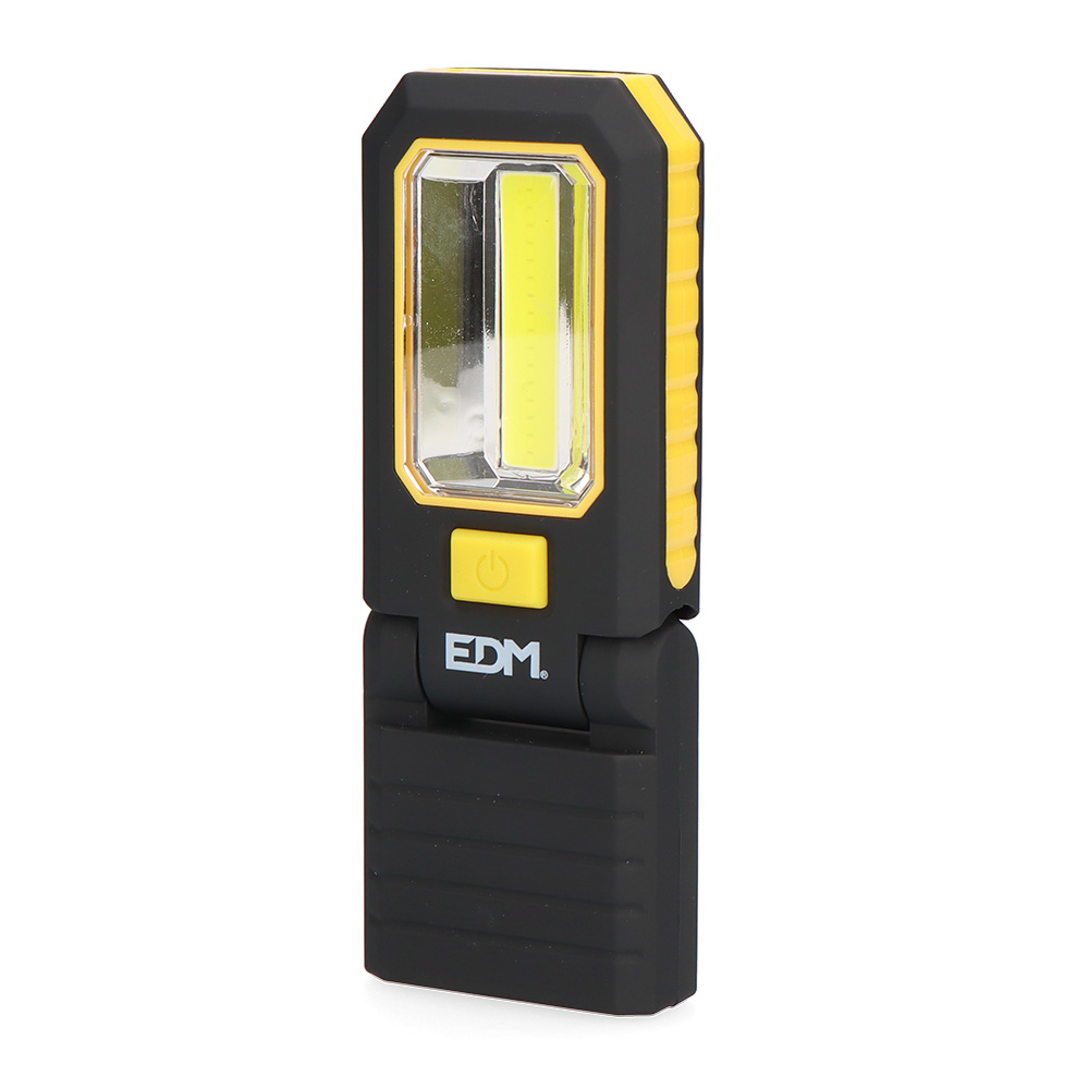 Linterna LED EDM Cob XL Gancho Imán Doble función 230 Lm Amarillo ABS –  Marvic Industries
