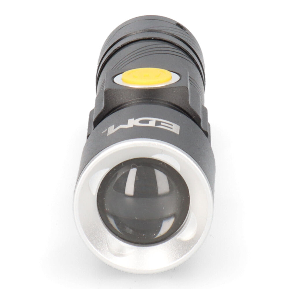 Mini lampe de poche avec zoom 1 led 120lm 7500k usb rechargeable. edm