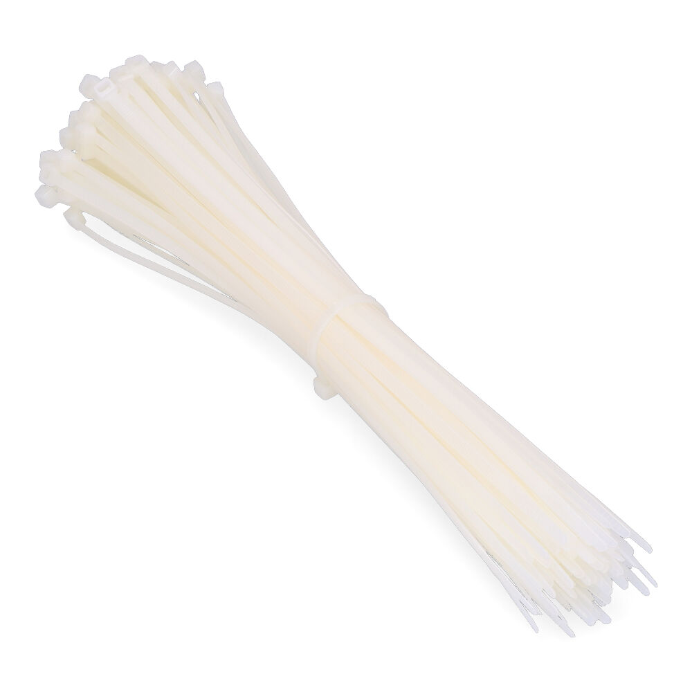 Natural Cable Ties 300 x 4.8mm - 100 Pack, Nylon Cable Ties, Cable Ties