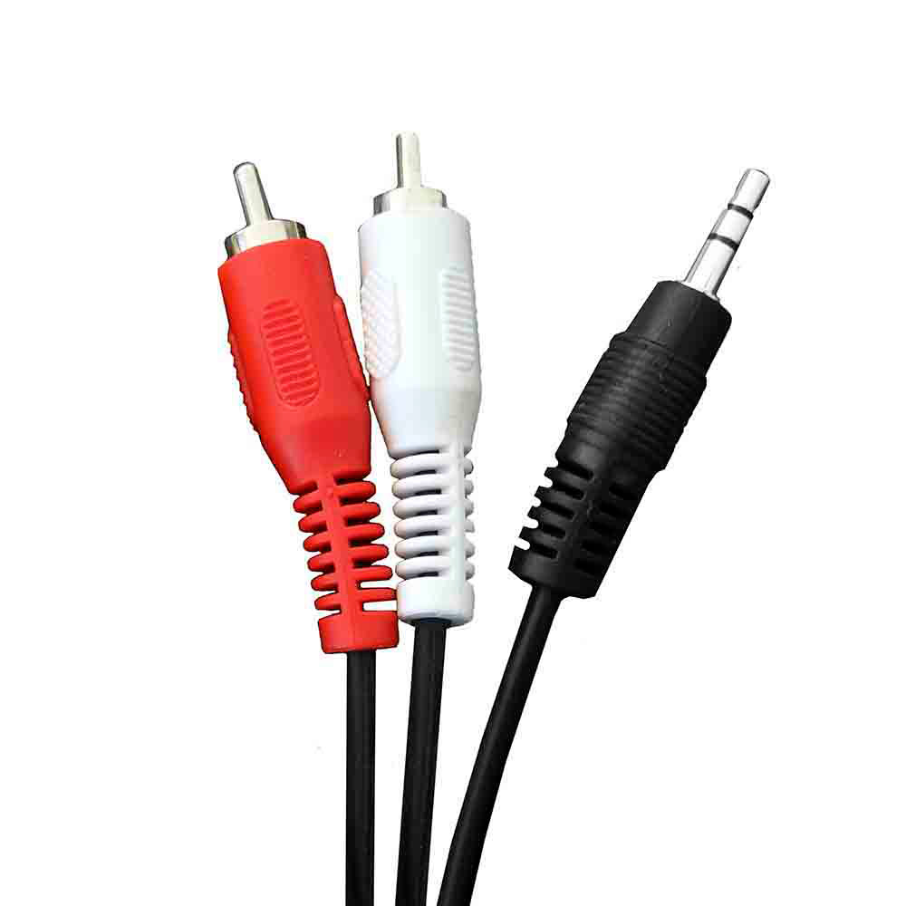 Cable de audio, conec. jack de 3,5 mm - 2 conec. RCA, estéreo, 1,5