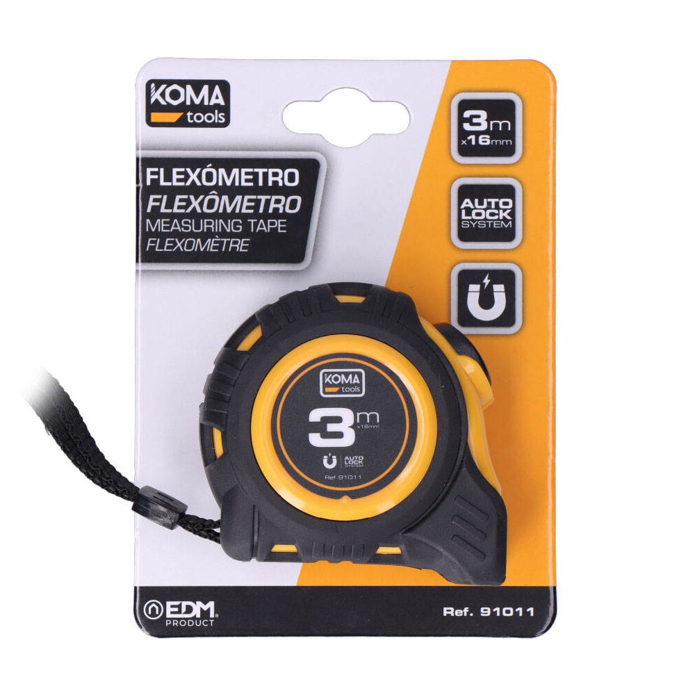 Flexometro PRO 3m X 16mm Metrica - Nastro In Acciaio Con Rivestimento Nylon, Confezione Da 12 - Foto 10