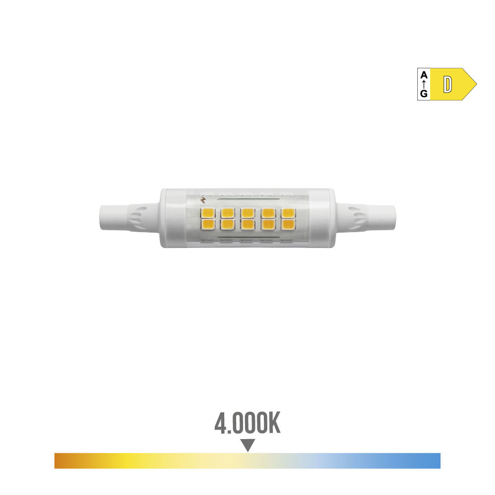 LED LINEAL BULB 78mm R7s 5.5W 600lm 4000K DAY LIGHT Ø1.5x7.8cm EDM